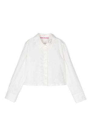 camicia in cotone bianco MISS BLUMARINE KIDS | IF4159T324610602